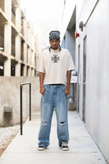 Mixed Emotions Blue ‘Stone’ Baggy Jeans