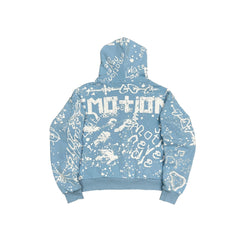 MIXED EMOTION Blue “Graffiti” Hoodie