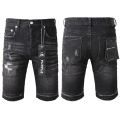 Purple Jeans Black Jean Shorts 5083 with a Sleek and Modern Design for Summer