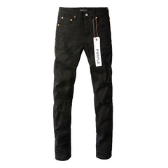 Purple Jeans High Street Black Ripped And Distressed 9022
