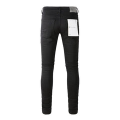 Purple Jeans High Street Black Ripped And Distressed 9022