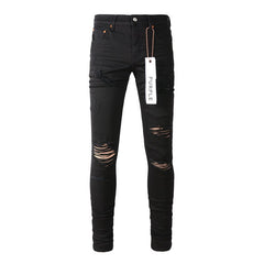 Purple Jeans High Street Black Ripped And Distressed 9022