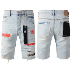 Purple Blue Jean Shorts 5065 with a Classic and Versatile Design for Any Summer Wardrobe