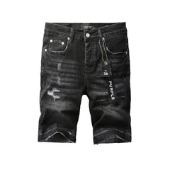 Purple Jeans Black Jean Shorts 5083 with a Sleek and Modern Design for Summer