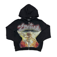 MIXED EMOTION Black “Rhinestone” Hoodie