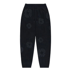 Denim Tears Cotton Wreath Sweatpants Black Monochrome