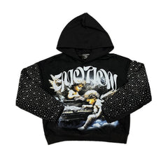 MIXED EMOTION Fallen Angels Rhinestone Hoodie