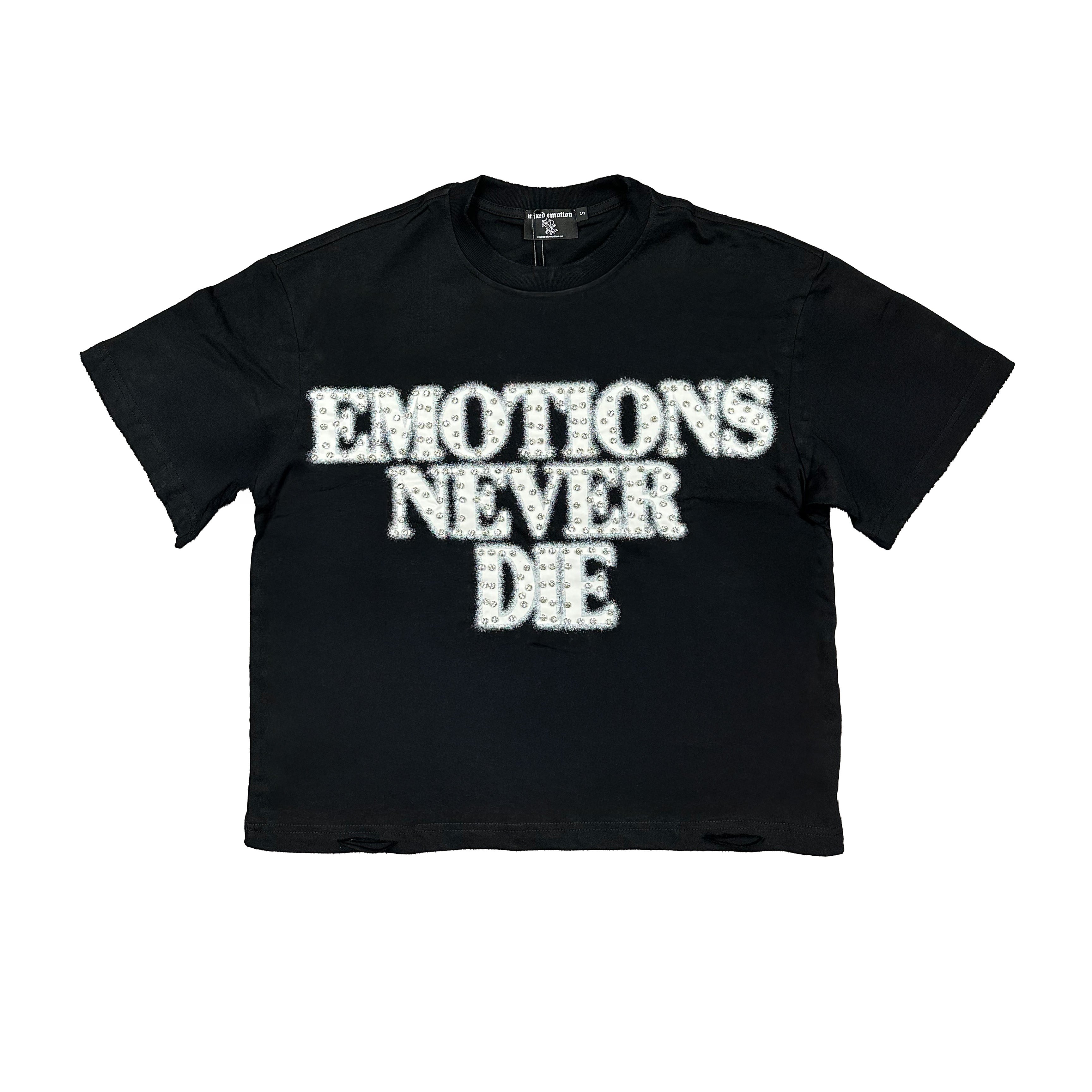 Mixed Emotions　Black ‘End’ Rhinestone Tee
