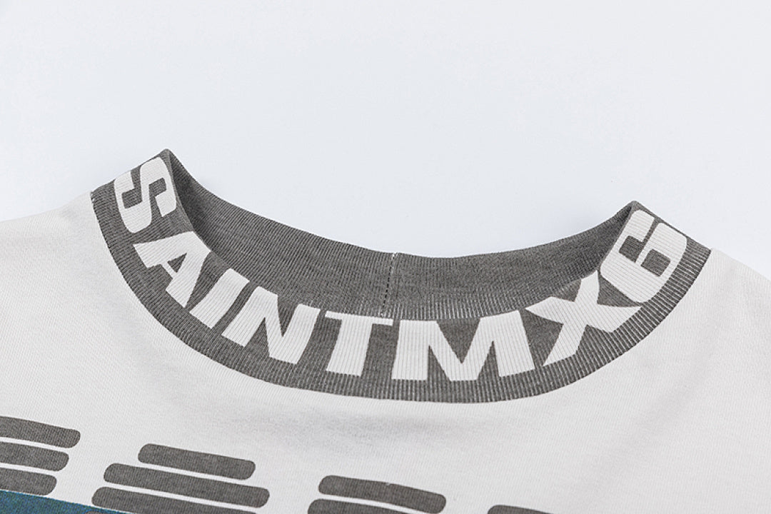Saint Michael High-Collar Lightning & Arch Logo Sweatshirt