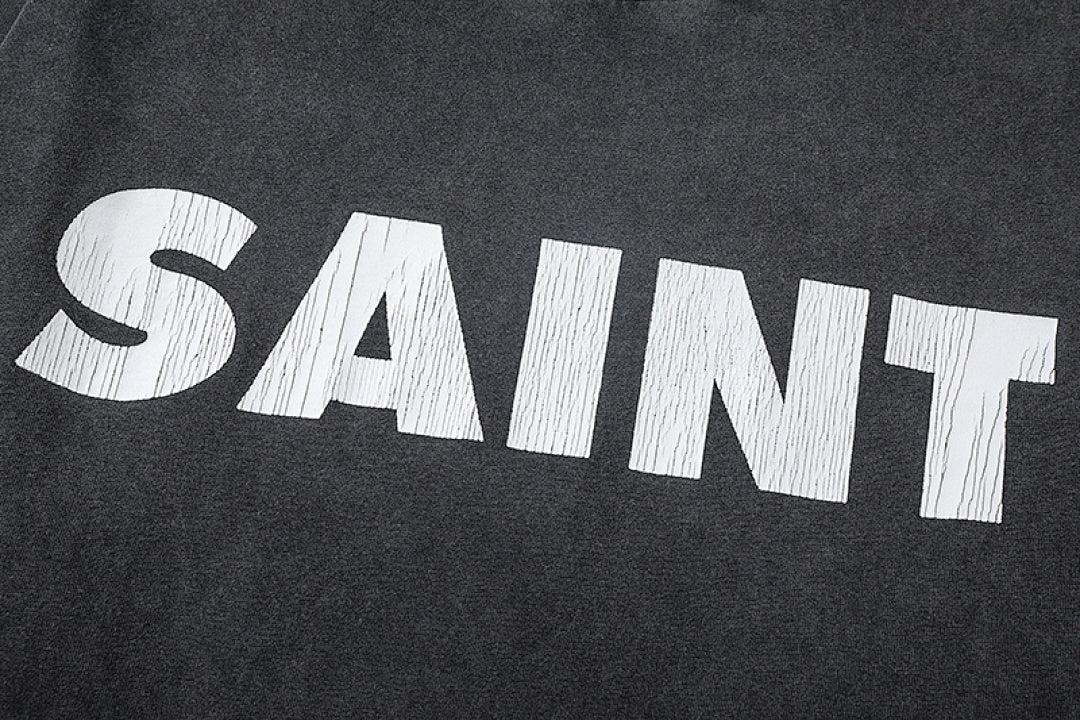Saint Michael Minimalist Block Logo Long Sleeve Sweatshirt