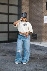 Mixed Emotions　Blue ‘Stone’ Baggy Jeans