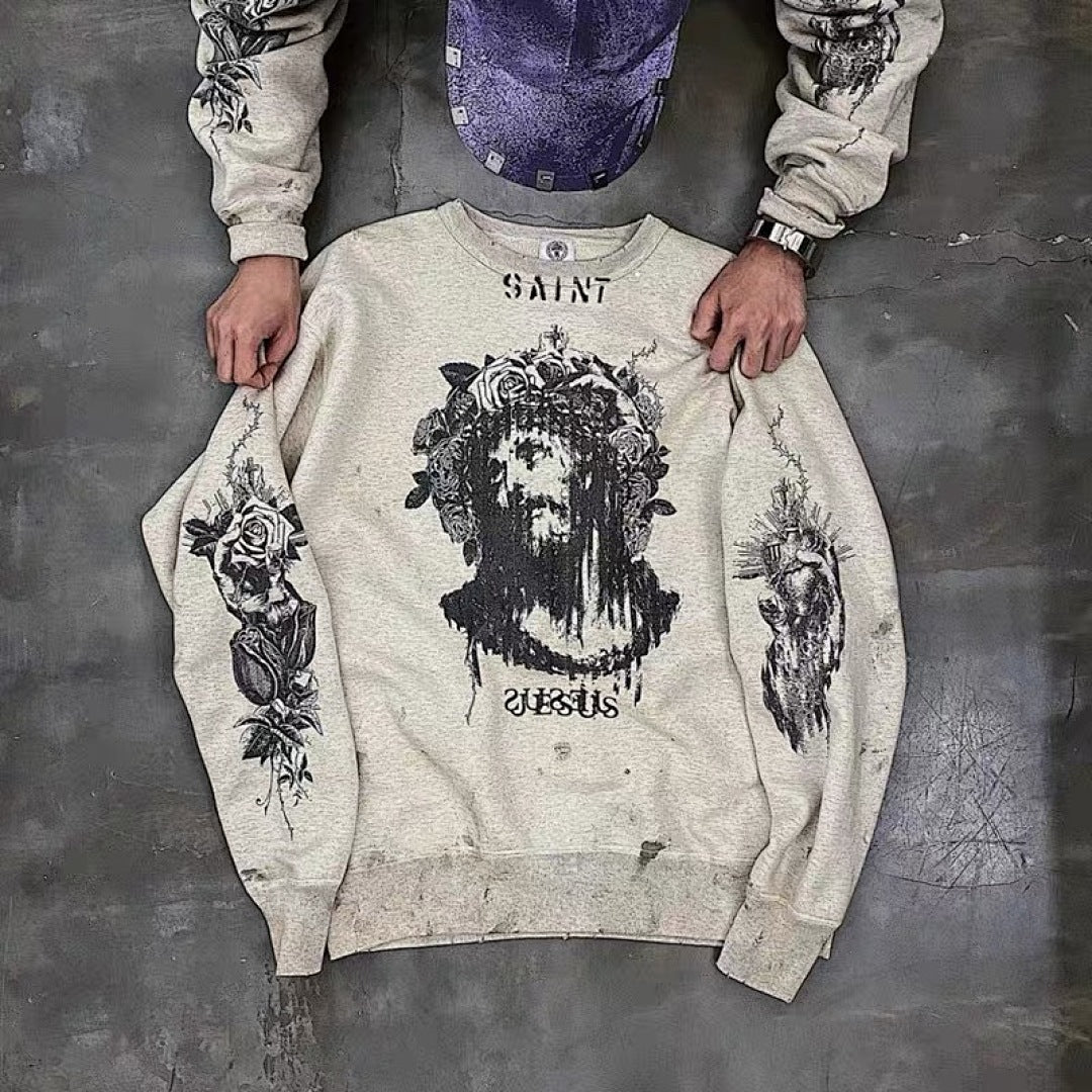Saint Michael ST49 Jesus Artwork Graphic Sweatshirt