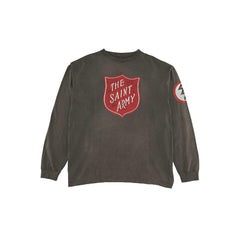 Saint Michael Emblem Patch & Slogan Back Print Sweatshirt
