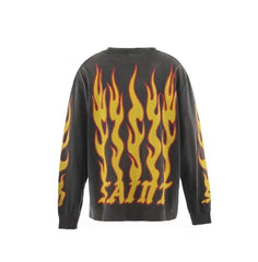 Saint Michael Soul On Fire Flame Sleeve Sweatshirt