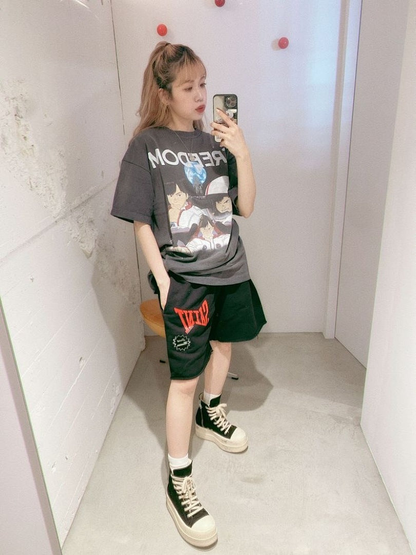 Saint Michael Angular Font Graphic Logo Sweat Shorts