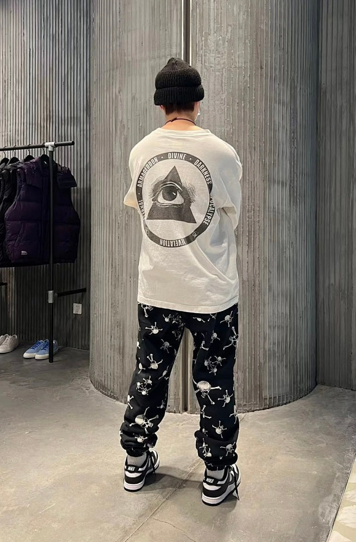 Saint Michael Complicated Cross Print Sweatshirt