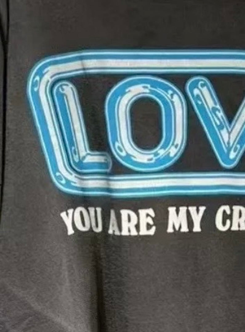 Saint Michael Love Patchwork Graphic Sweatshirt