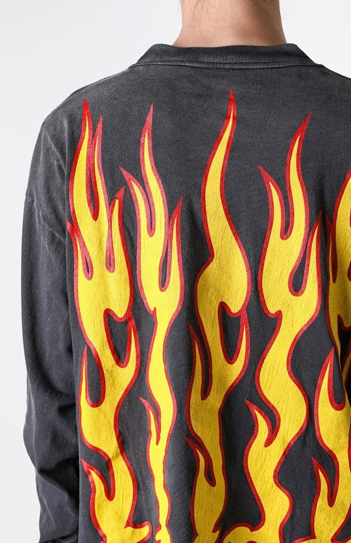 Saint Michael Soul On Fire Flame Sleeve Sweatshirt