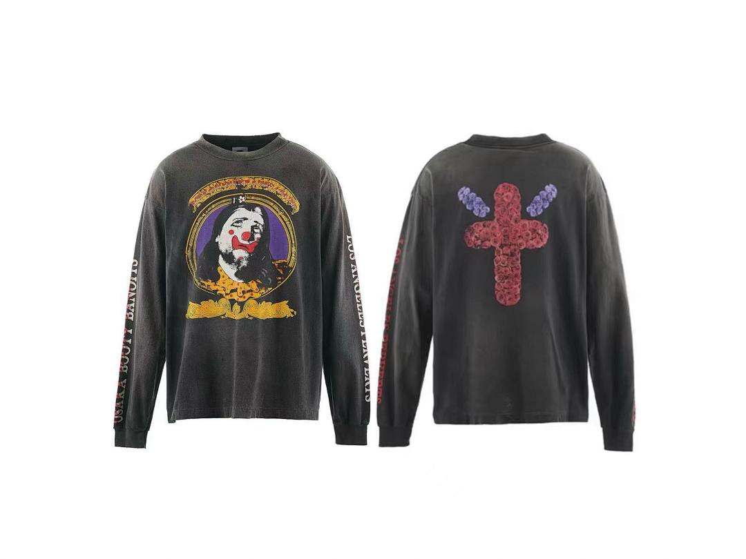 Saint Michael Cross Graphic & Portrait Print Sweatshirt