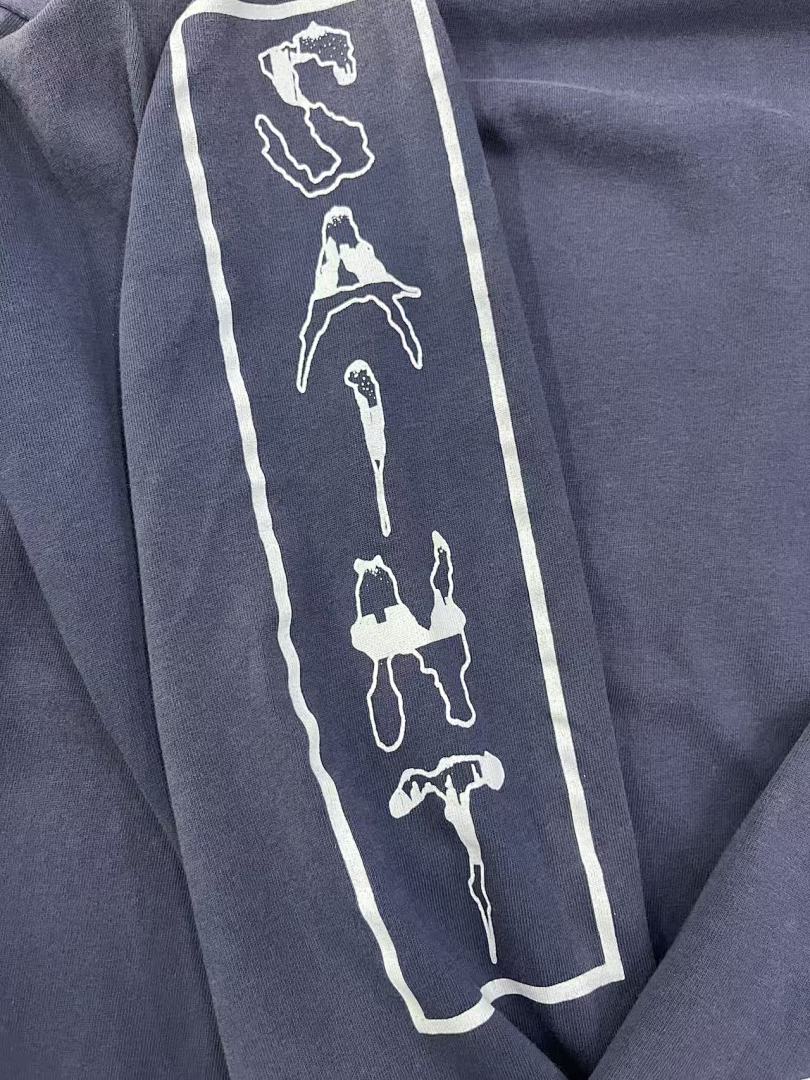 Saint Michael Sleeve Print & Back Emblem Vintage Sweatshirt