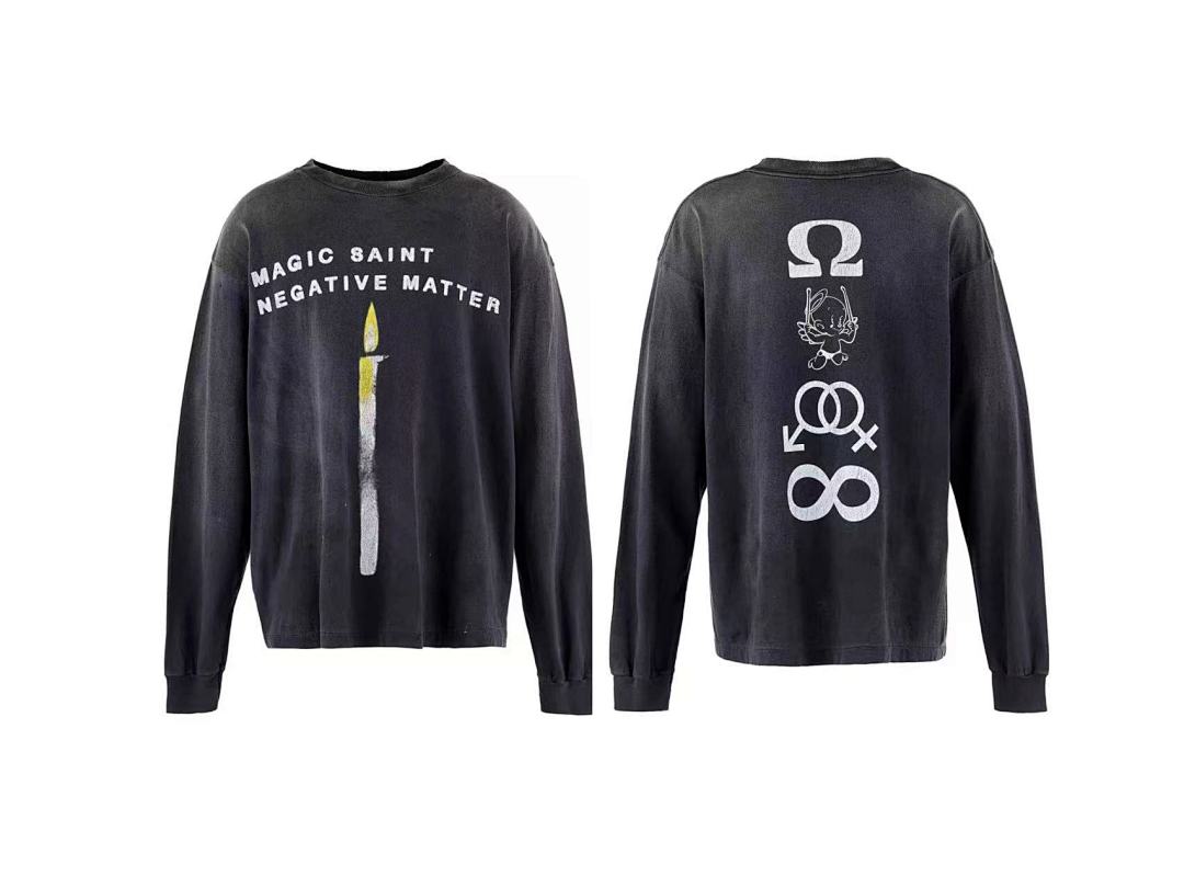 Saint Michael Sword Graphic & Text Long Sleeve Sweatshirt