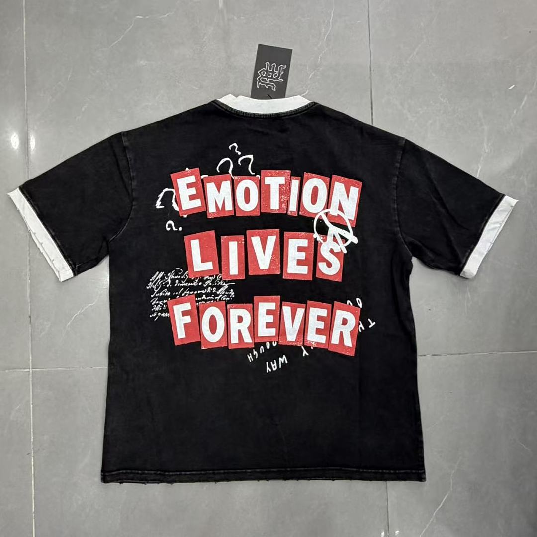 Mixed Emotion Contrast Panel Graphic Tee