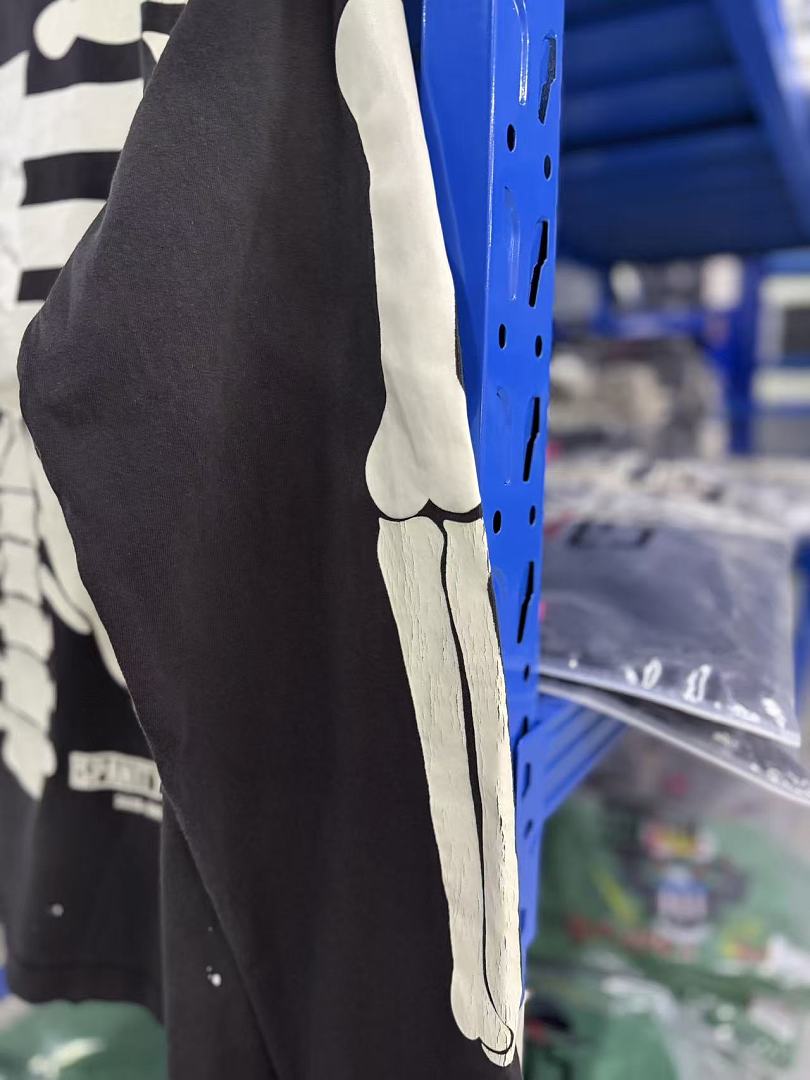 Saint Michael Skeleton Ribcage Print Knit Sweatshirt