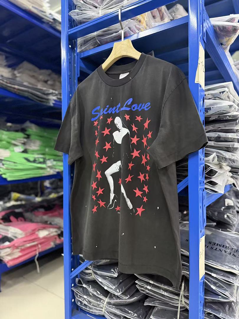 Saint Michael Saint Love Graphic Silhouette Vintage T-Shirt