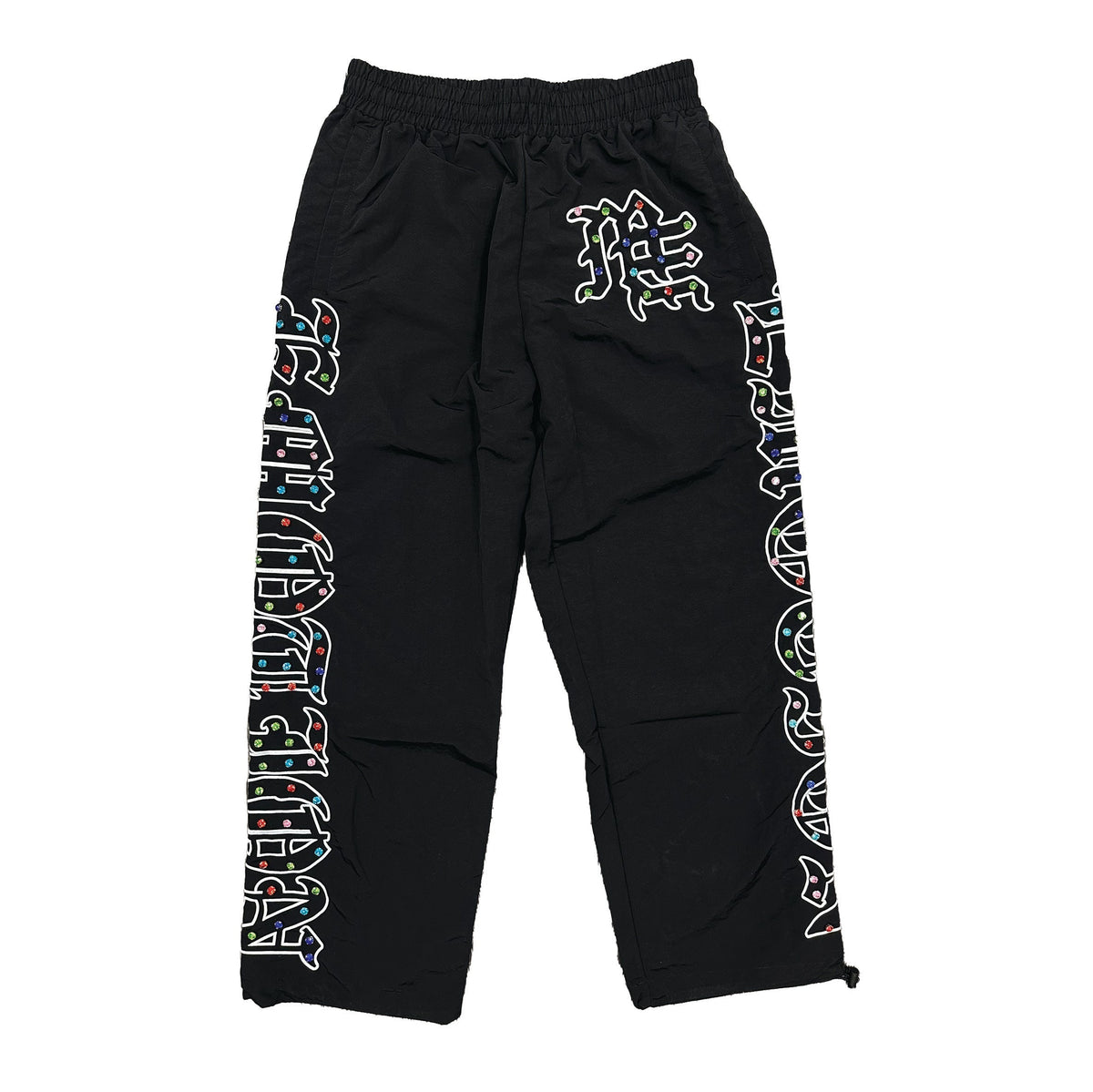 Mixed Emotions “ME” rhinestone Nylon Pants