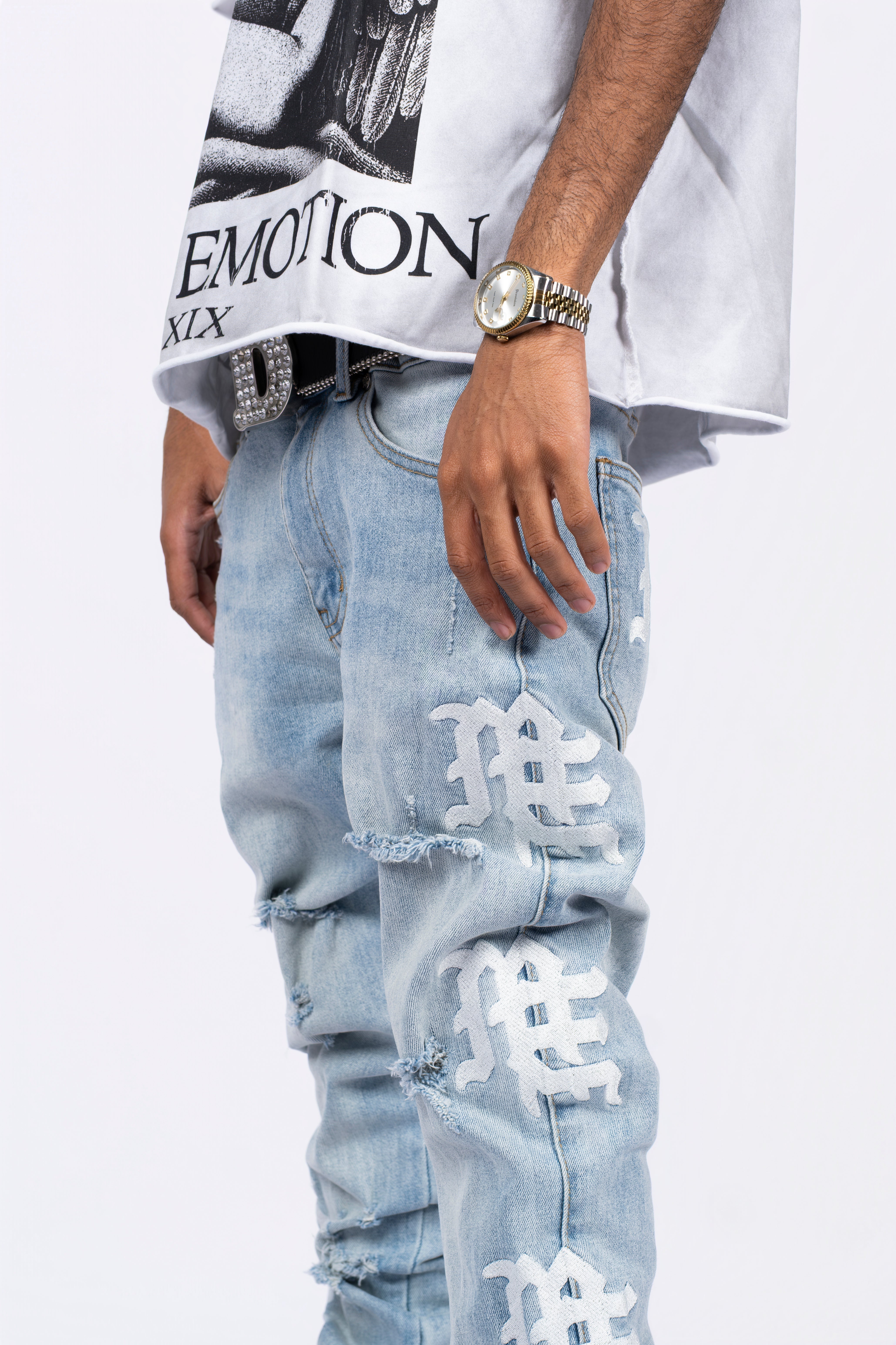 Mixed Emotions　‘Sea’ Monogram Denim