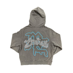 MIXED EMOTION Grey “Rhinestone” Hoodie