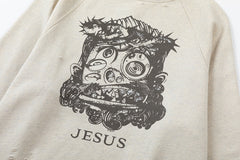 Saint Michael ST121 Jesus Crest Sleeve Graphic Sweatshirt