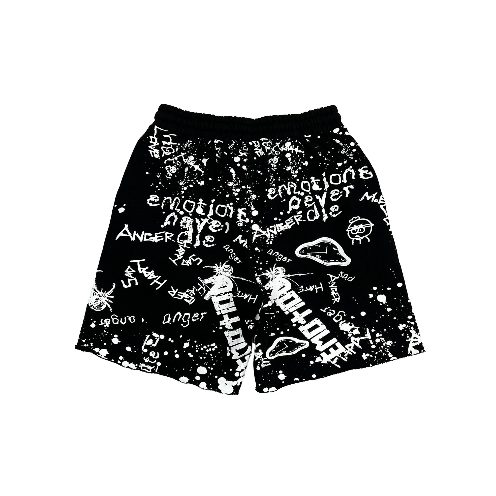 Mixed Emotions　Black “Graffiti” Shorts