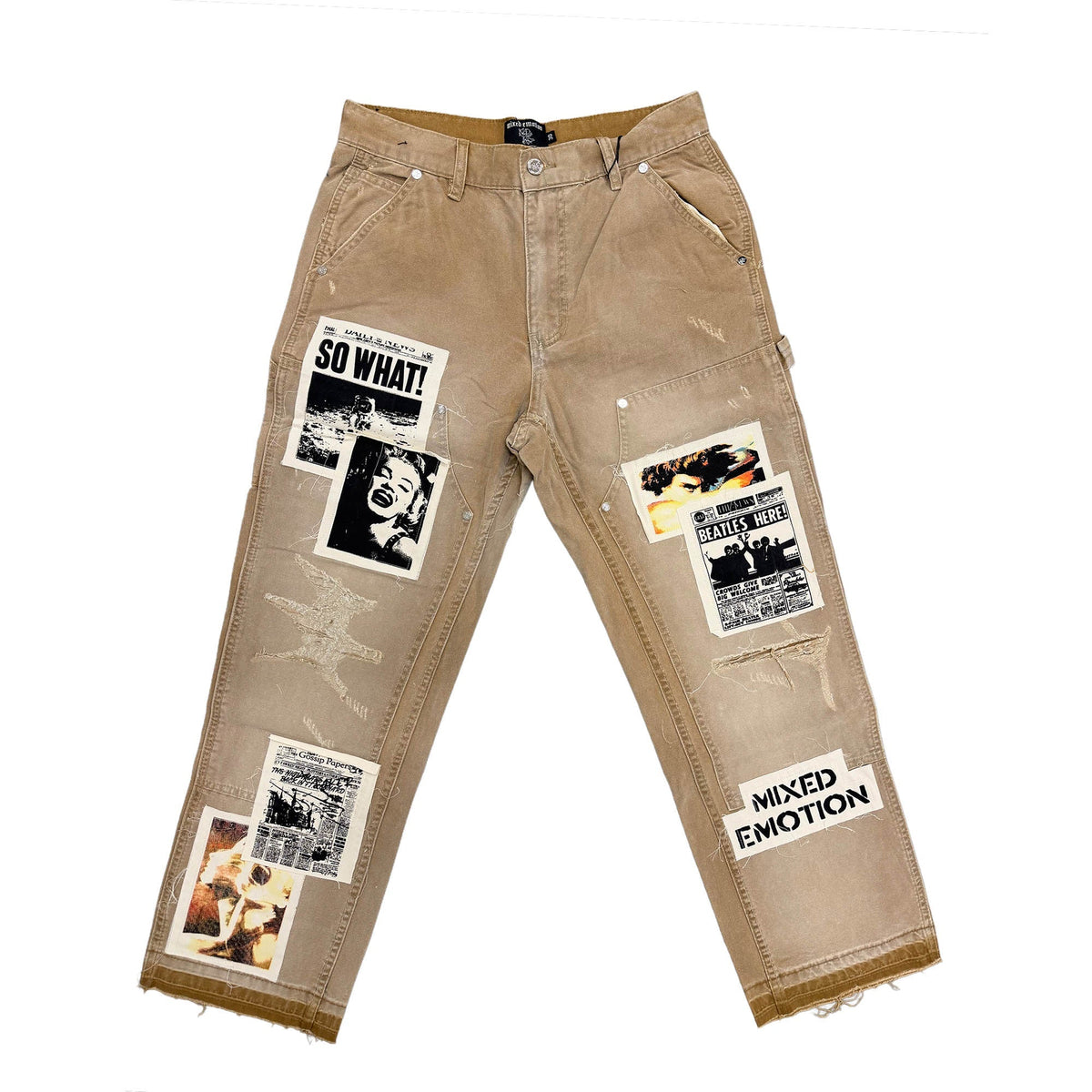Mixed Emotions“Newspaper” Carpenter Pants