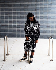 Mixed Emotions　Black “Graffiti” Shorts