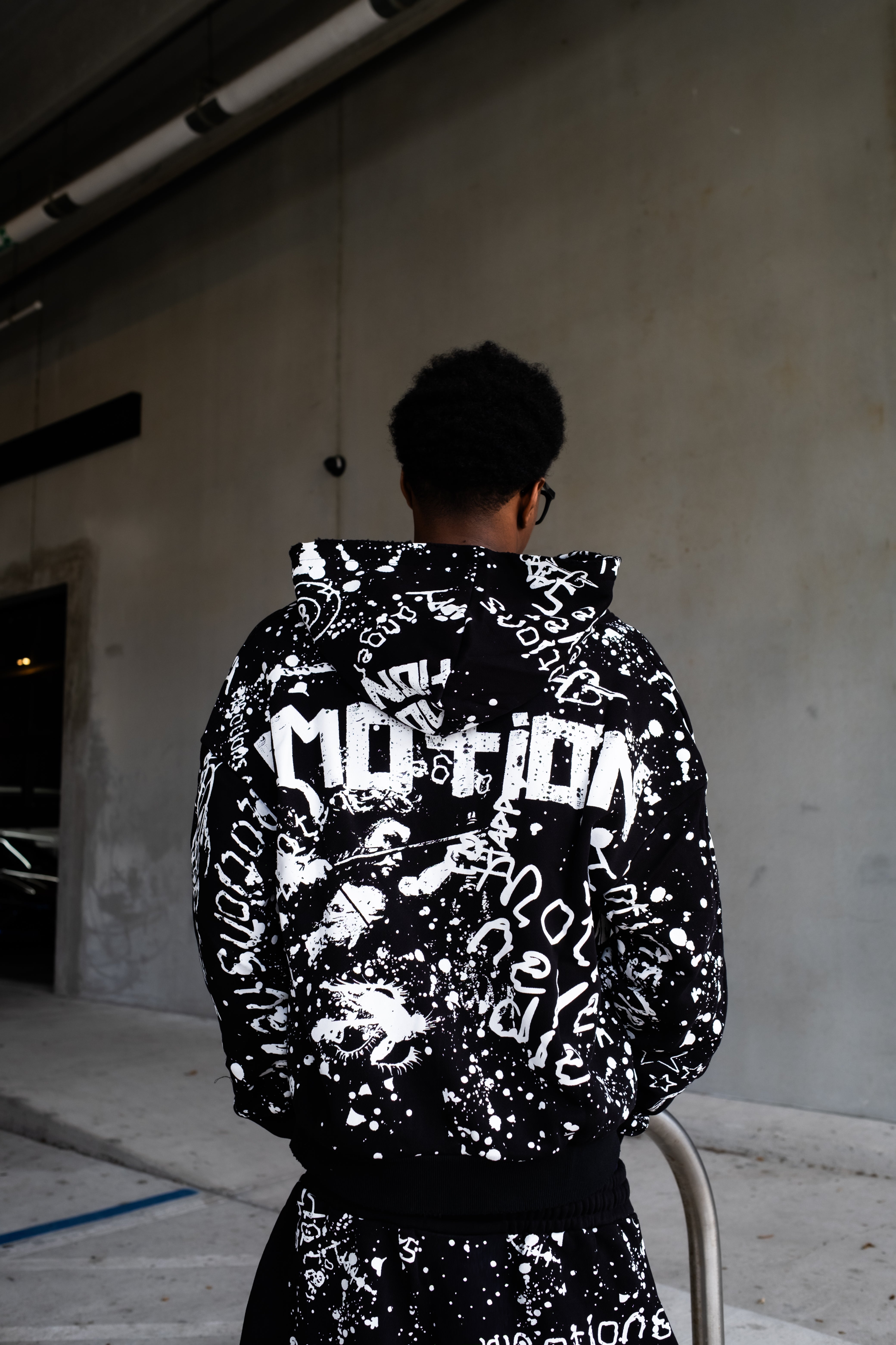 MIXED EMOTION Black “Graffiti” Hoodie