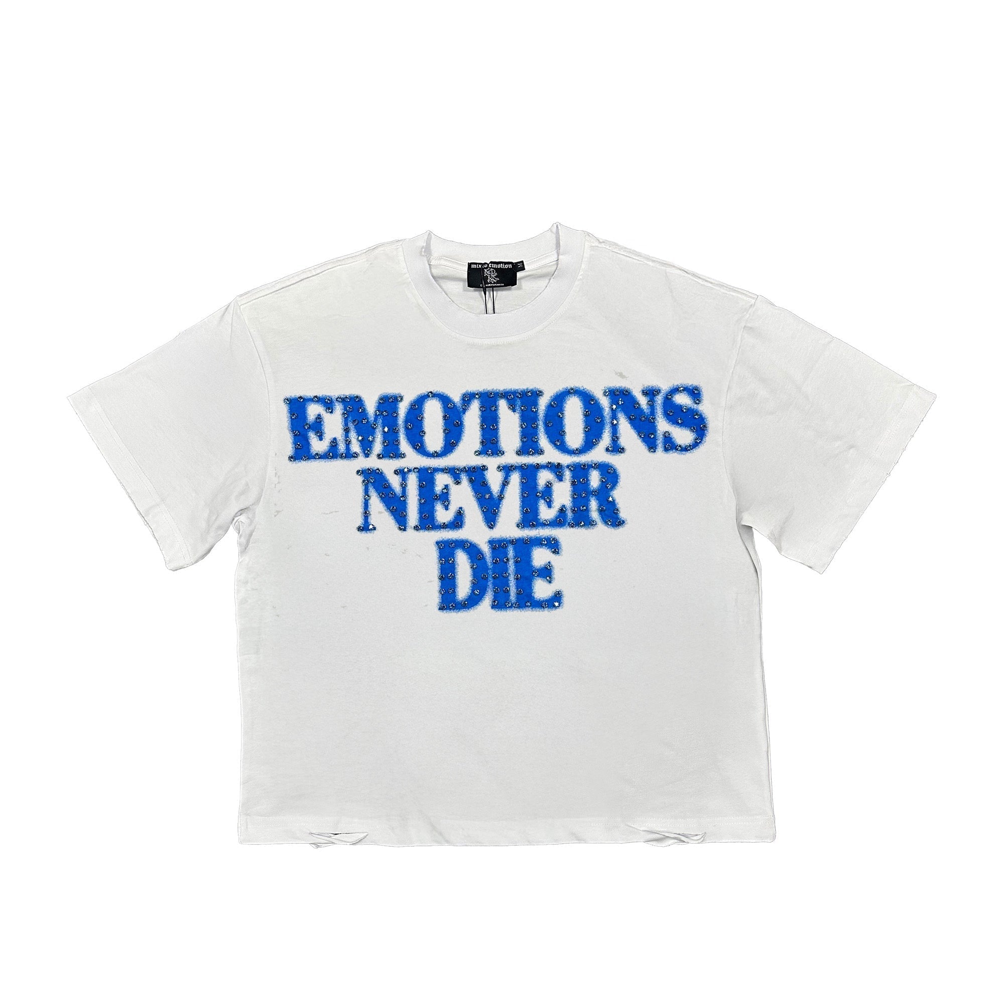 Mixed Emotions　Blue ‘End’ Rhinestone Tee