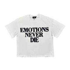 Mixed Emotions　White ‘End’ Rhinestone Tee