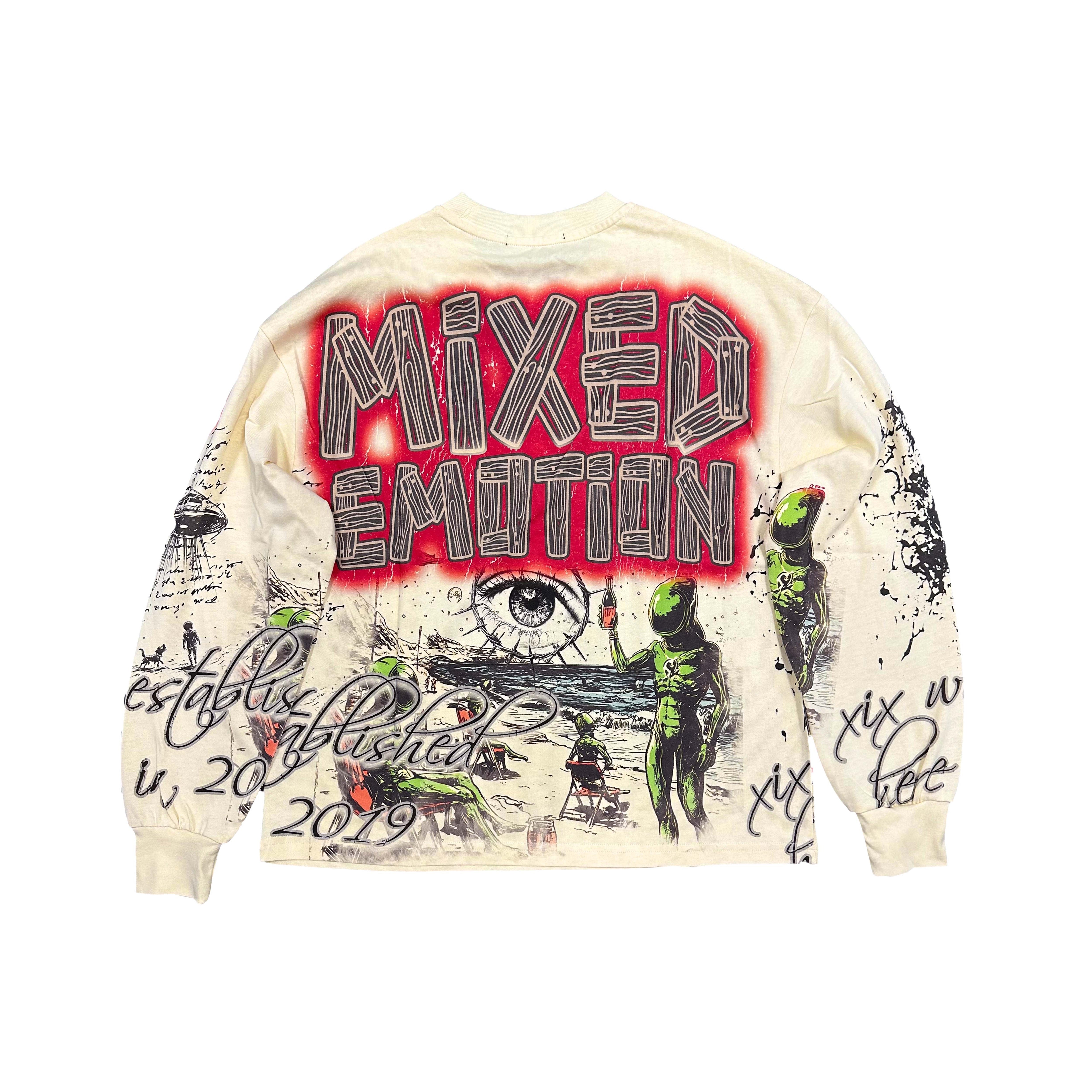 Mixed Emotions　Cream ‘Art Club’ Long Sleeve