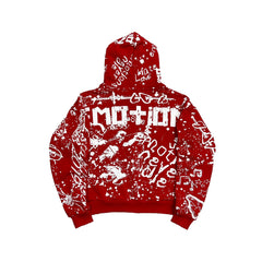 MIXED EMOTION Red “Graffiti” Hoodie