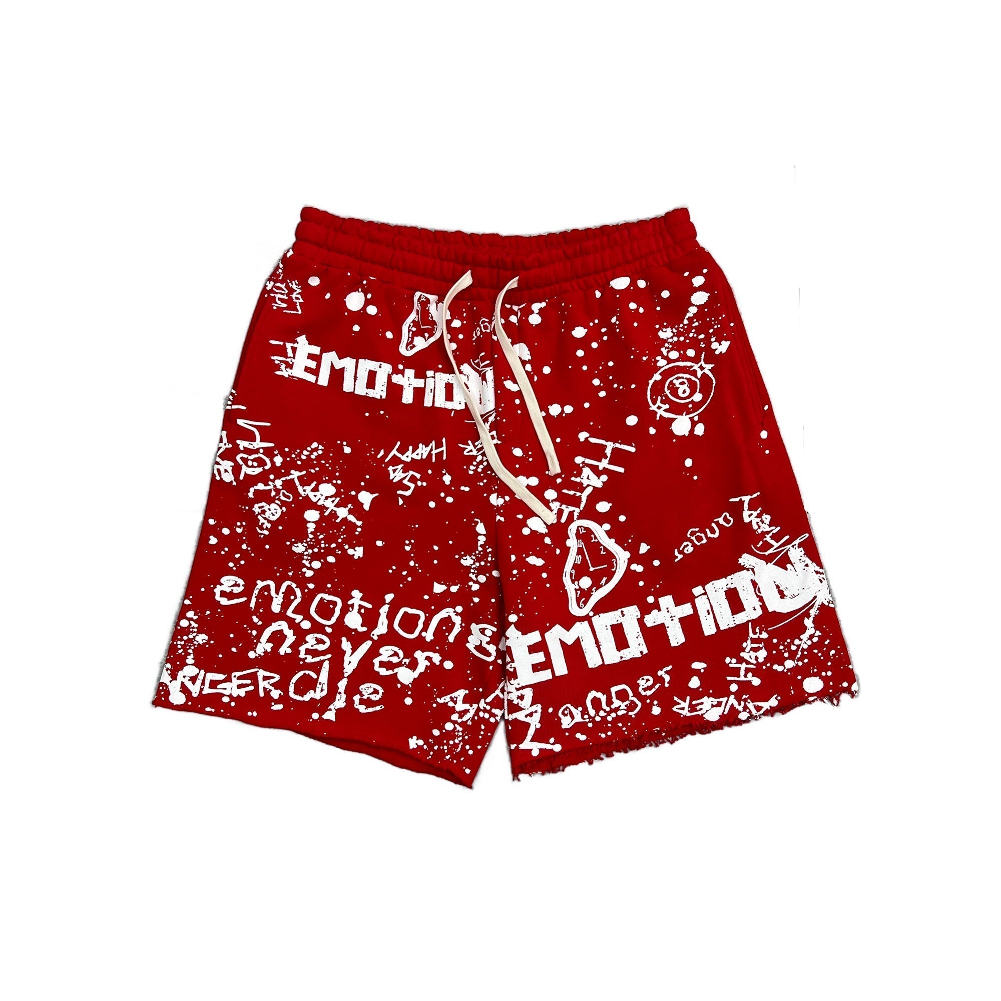 Mixed Emotions　Red “Graffiti” Shorts