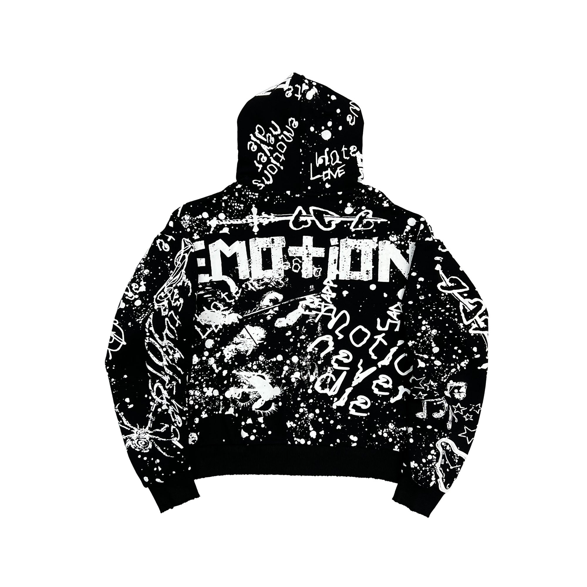 MIXED EMOTION Black “Graffiti” Hoodie