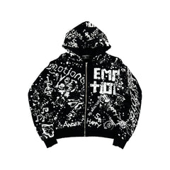 MIXED EMOTION Black “Graffiti” Hoodie