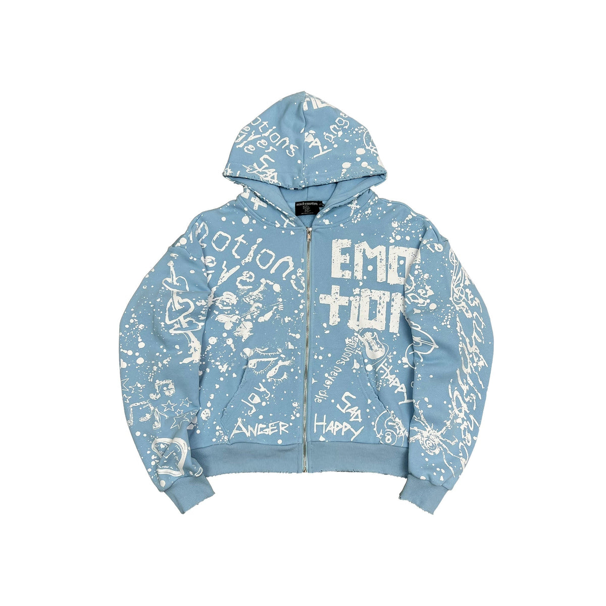 MIXED EMOTION Blue “Graffiti” Hoodie