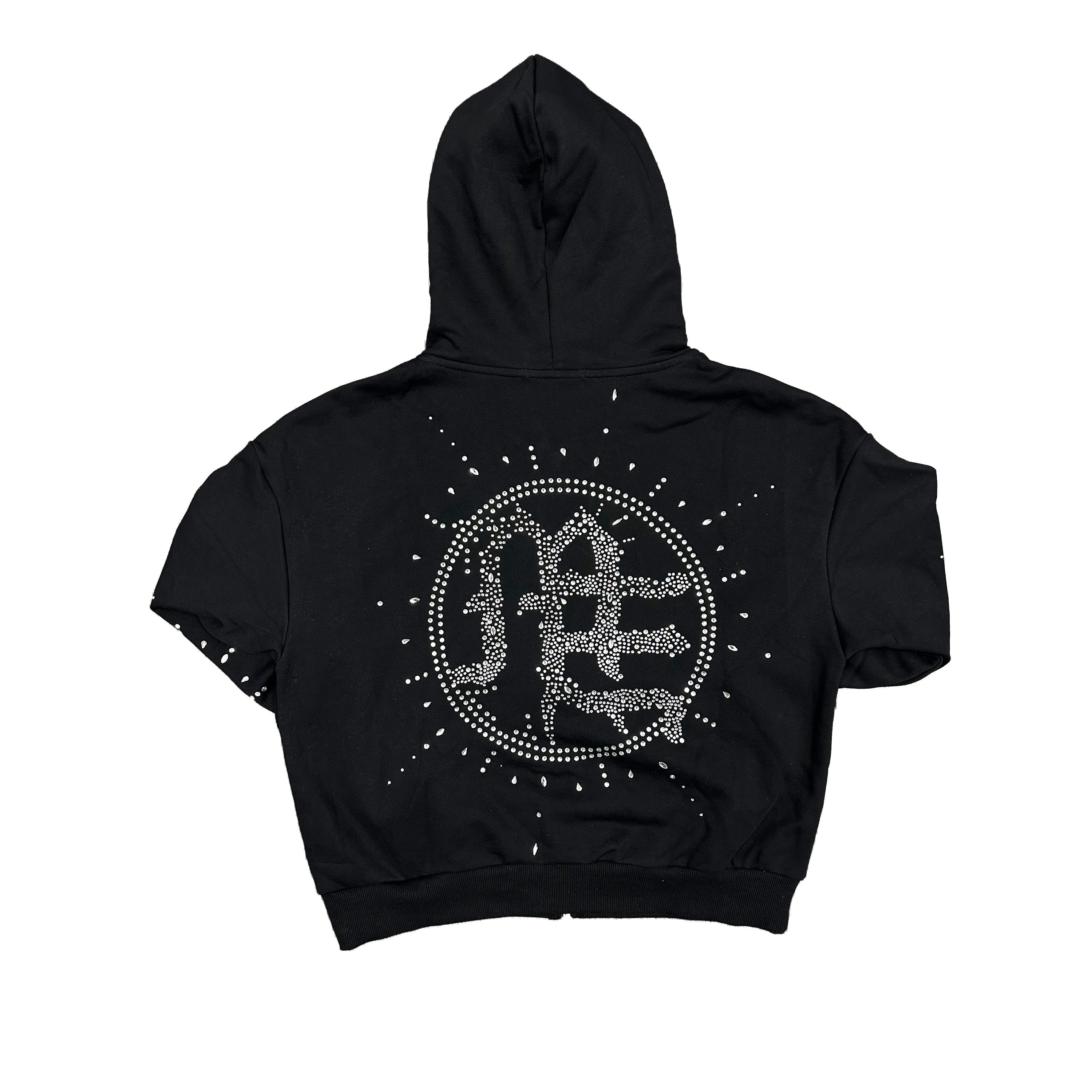 MIXED EMOTION ‘Eclipse’ Black Rhinestone Hoodie