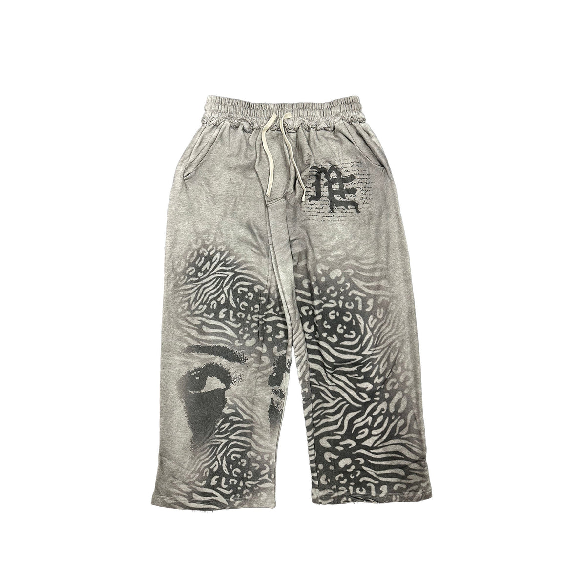 Mixed Emotions　Grey ‘Striped’ Sweatpants