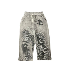 Mixed Emotions　Grey ‘Striped’ Sweatpants
