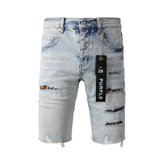purple Blue Jean Shorts 5087 with a Classic Fit and Timeless Style