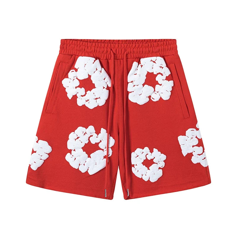 Denim Tears Kapok Print Shorts Red