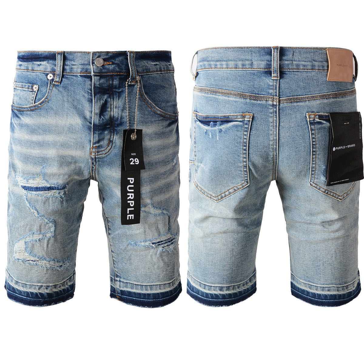 Purple Jeans Fashionable Blue Jean Shorts 5013 Featuring a Comfortable Fit and Modern Style
